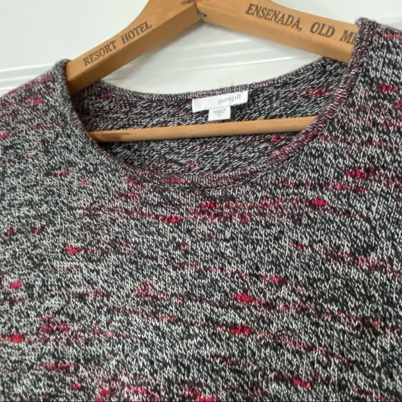 J Jill Heather Asymetrical Hem Cashmere Blend Tunic Sweater XL w MEASUREMENTS - Picture 2 of 12